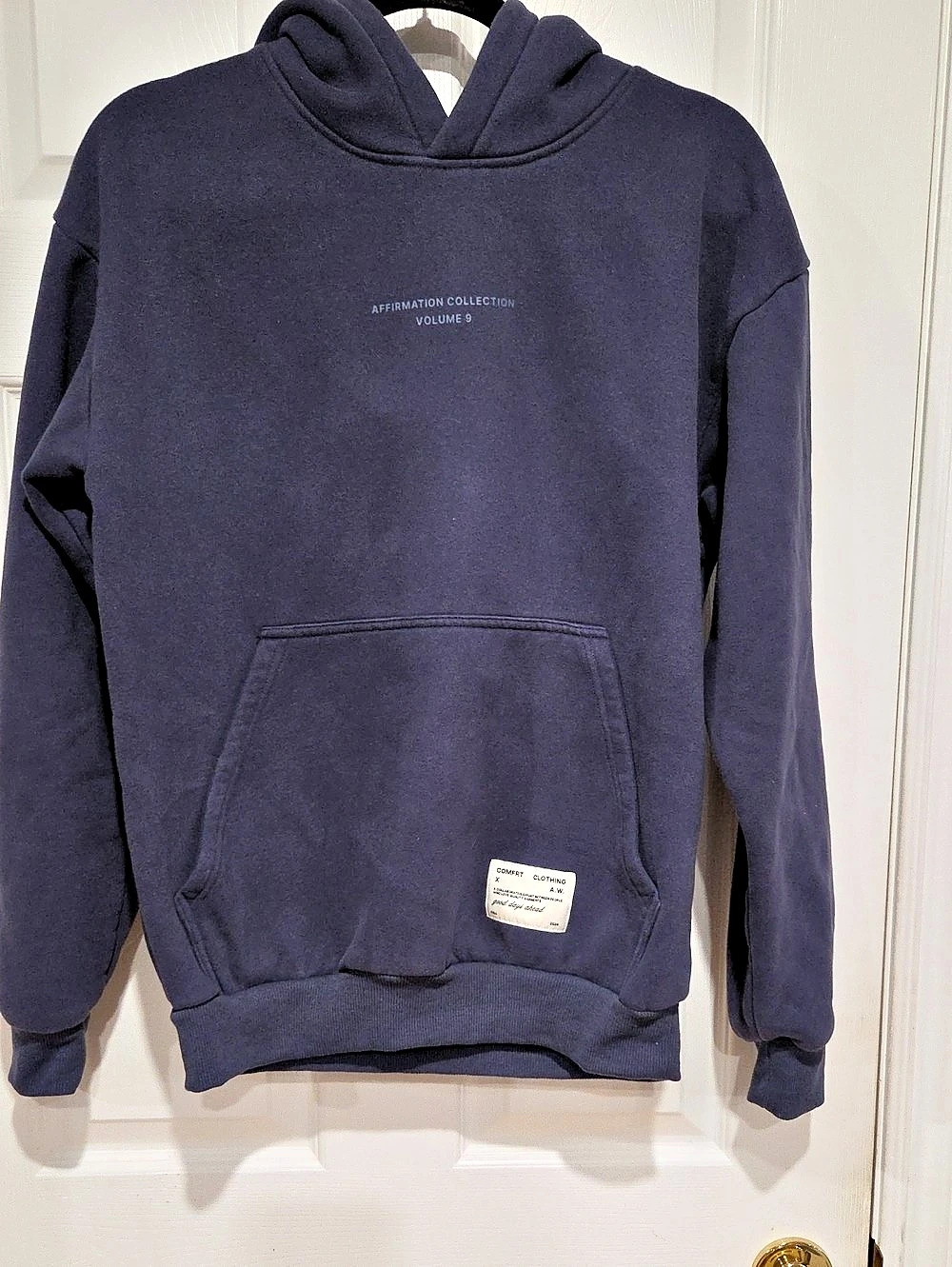 COMFRT CLOTHING Affirmation Collection Volume 9 Blue Graphic Pullover Hoody XS